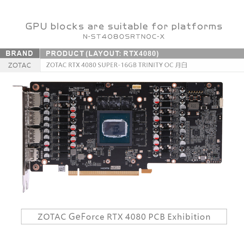 Bykski N-ST4080SRTNOC-X GPU ブロ - Rtx 4080 Super 16Gb のレビューと価格